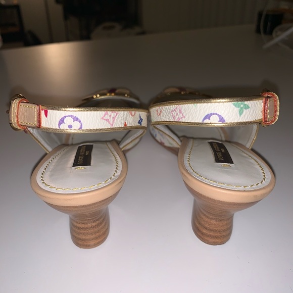 SOLD-Rare Louis Vuitton Butterfly Primrose Wedges - Picture 7 of 15